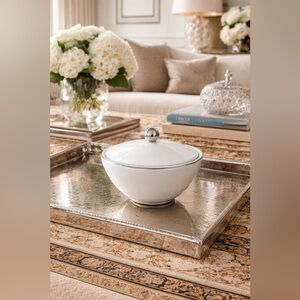 Wedgwood Jasper Conran Platinum Sugar Bowl – NEW – Fine Bone China